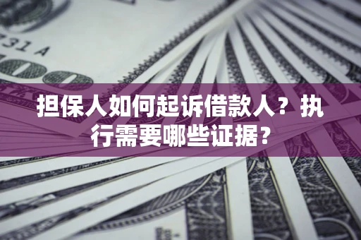 北京担保人如何起诉借款人？执行需要哪些证据？