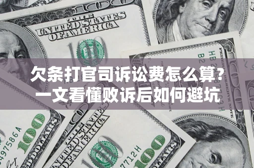 北京欠条打官司诉讼费怎么算？一文看懂败诉后如何避坑